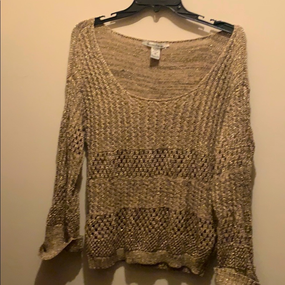 Sparkling gold Christmas party sweater!
